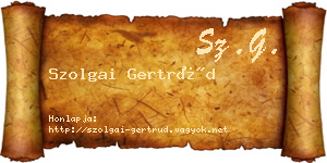 Szolgai Gertrúd névjegykártya